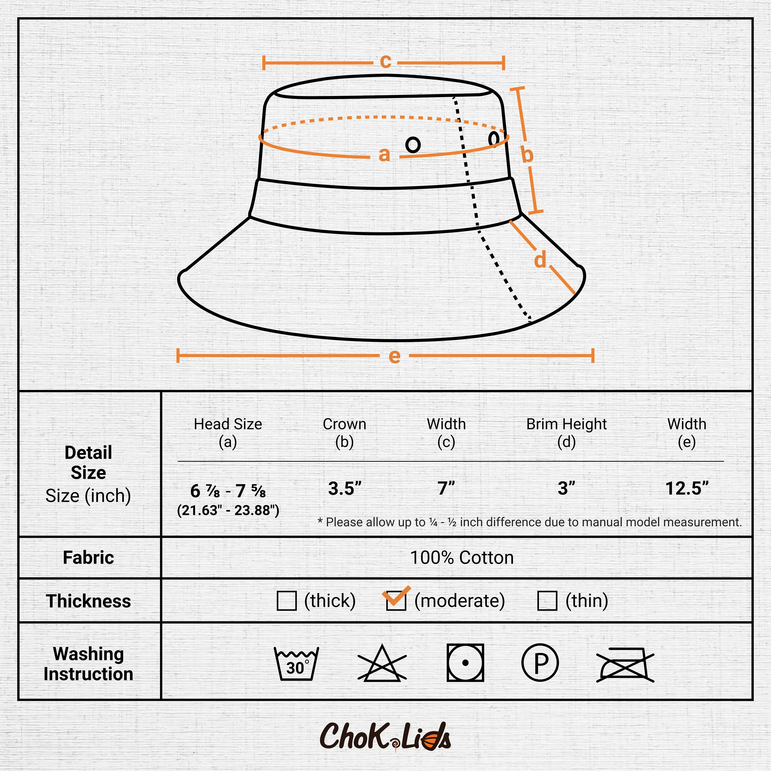 Wide Brim Bucket Hat