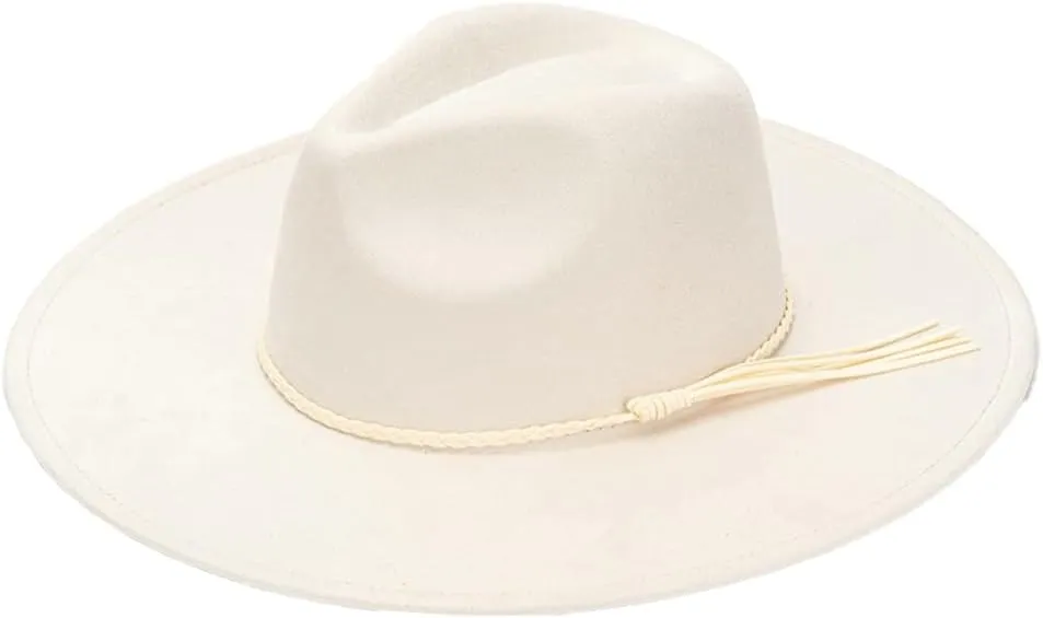 Wide Brim Suede Fedora Hats Unisex Classic Panama Hat Solid Retro Fedora 2025