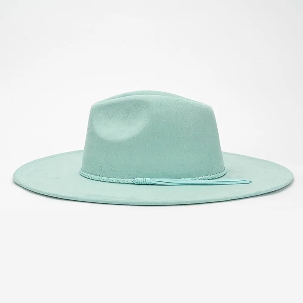 Wide Brim Suede Fedora Hats Unisex Classic Panama Hat Solid Retro Fedora 2025