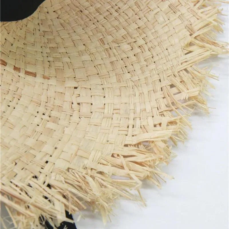 Wide Brim Sun Hat With Ribbon Accent