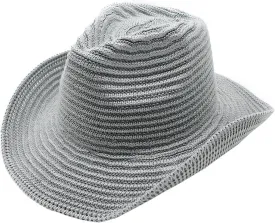 Women Men Western Cowboy Hat Jazz Top Hat Knitted Big Brim Felt Cap Trilby Wide Brim Fedora Outdoor Sun Hat
