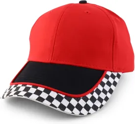 Youth Size Racing Flag Theme Cotton Baseball Cap